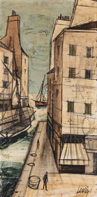 Lot 38 - Charles Levier French, 1920-2003 Canal Scene...
