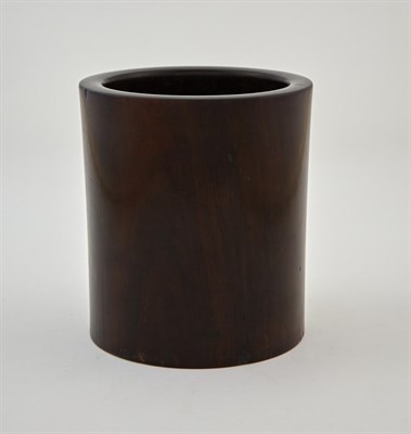 Lot 109 - A Chinese Zitan Brush Pot