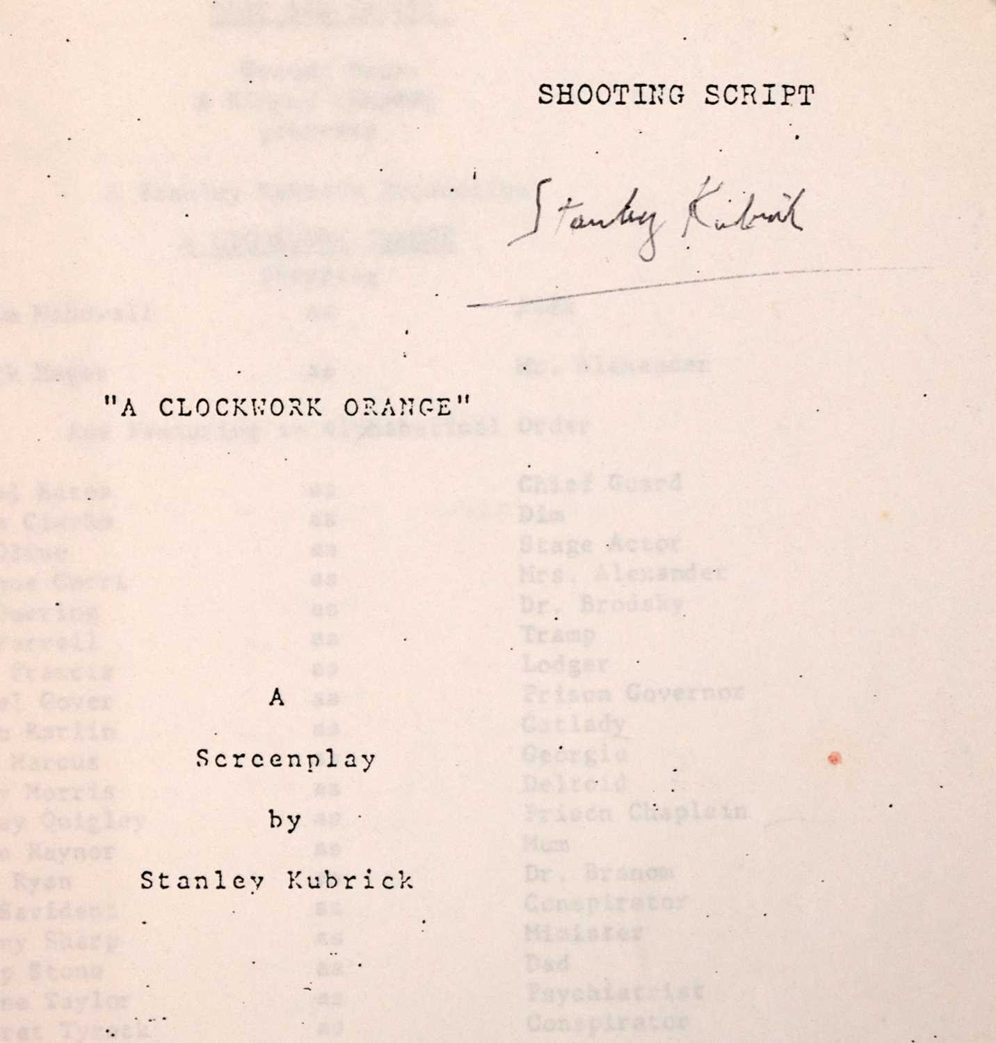 Lot 5127 - A Clockwork Orange screenplay