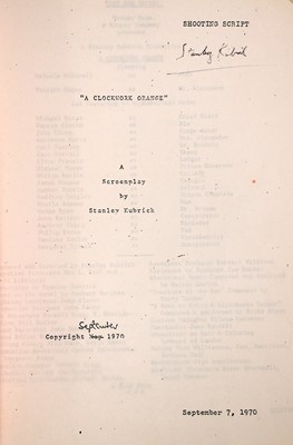 Lot 5127 - A Clockwork Orange screenplay