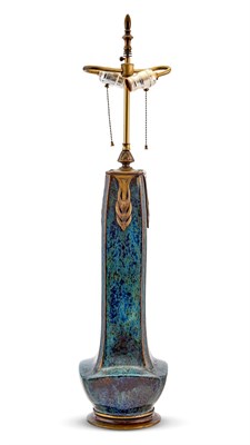 Lot 366 - Art Nouveau Style Metal Mounted Glazed Ceramic...