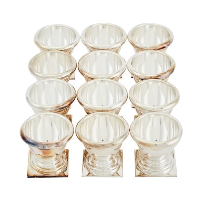 Lot 64 - Six Cased Pair of Pampaloni Sterling Silver Egg Cups