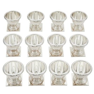 Lot 66 - Six Cased Pair of Pampaloni Sterling Silver Egg Cups
