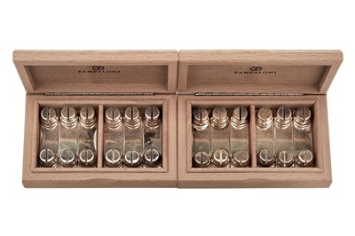 Lot 73 - Set of Twelve Pampaloni Sterling Silver Place Card Holders