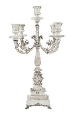 Lot 54 - Italian Sterling Silver Five-Light Candelabrum
