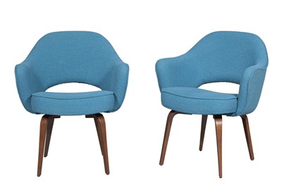 Lot 333 - Pair of Eero Saarinen for Knoll Inc. Executive Armchairs