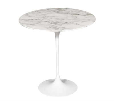 Lot 335 - Eero Saarinen for Knoll Studio Enameled Metal and Marble Tulip Occasional Table