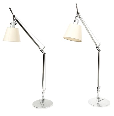 Lot 396 - Pair of Artemide Polished Aluminum Tolomeo...