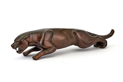 Lot 312 - After Charles Valton Bronze Figure of a Panther