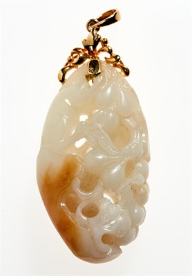 Lot 61 - A Chinese White and Russet Jade Pendant