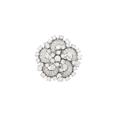 Lot 45 - Platinum and Diamond Pinwheel Clip