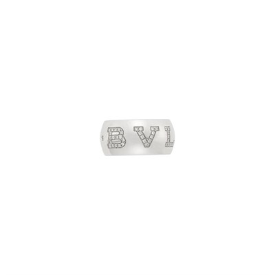 Lot 49 - Bulgari White Gold and Diamond 'Monologo' Band Ring