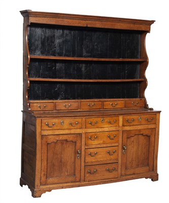 Lot 162 - George III Style Oak Hutch Height 6 feet 8...