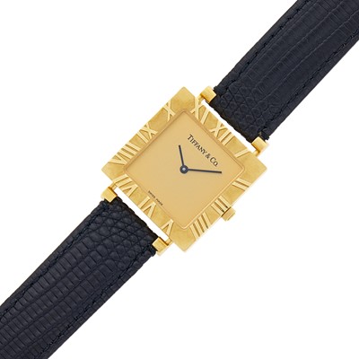 Lot 217 - Tiffany & Co. Gold 'Atlas' Wristwatch