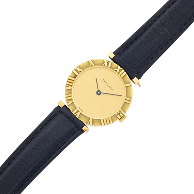 Lot 220 - Tiffany & Co. Gold 'Atlas' Wristwatch, France