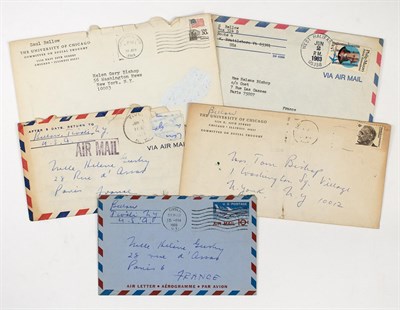 Lot 85 - BELLOW, SAUL Three autograph and two typed...