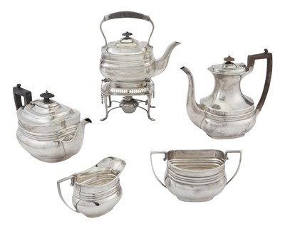 Lot 223 - Assembled English Sterling Silver Tea and Coffee Service