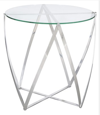 Lot 330 - John Vesey Aluminum and Glass Spool Table