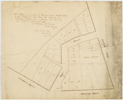 Lot 63 - Two  survey maps of Doyer's Street, one of Chinatown's most historic locales