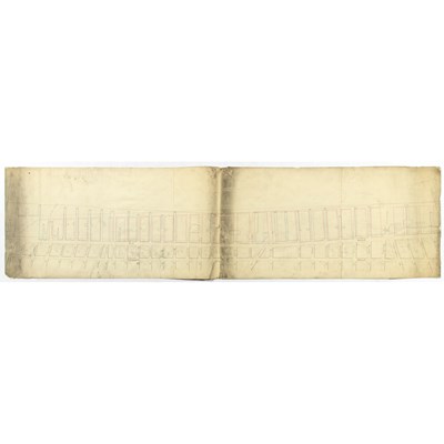 Lot 181 - Large folding map of the Hudson River waterfront, featuring the Hoboken Ferry