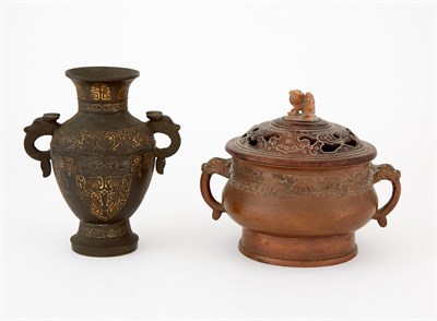 Lot 169 - Two Chinese Cast Vessels