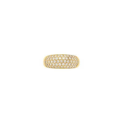 Lot 7 - Van Cleef & Arpels Gold and Diamond Bombé Ring, France