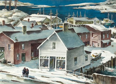 Lot 1101 - Henry Gasser American, 1909-1981 Winter Harbor...