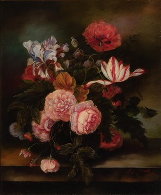 Lot 105 - 20th Century School Floral Still Life Signed...