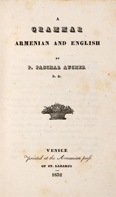 Lot 12 - [BYRON - ARMENIAN] AUCHER, P. PASCHAL. A...