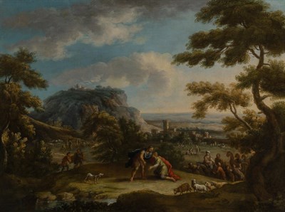 Lot 522 - School of Francesco Zuccarelli The Meeting of...