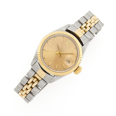 Lot 1161 - Rolex Gold and Stainless Steel 'Oyster Perpetual Date' Wristwatch
