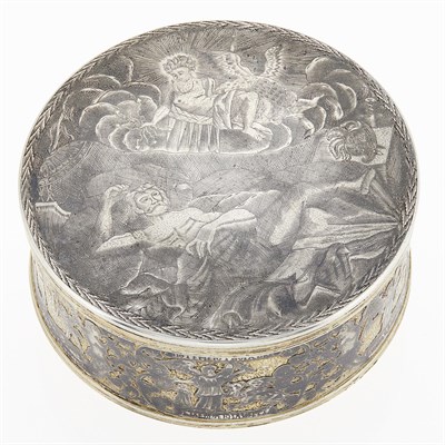 Lot 24 - Russian Parcel-Gilt Silver and Niello Circular...