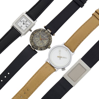 Lot 241 - Four Stainless Steel and Metal Wristwatches