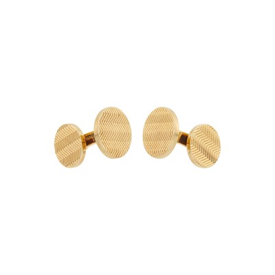Lot 228 - Tiffany & Co. Pair of Gold Cufflinks