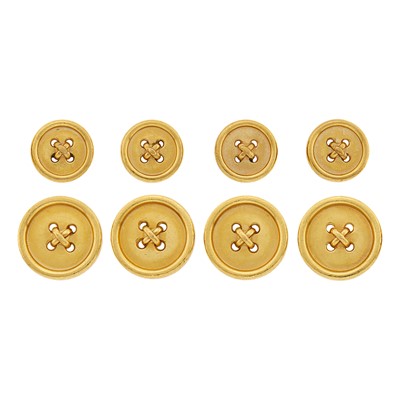 Lot 218 - Tiffany & Co. Gold Button Set