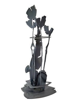 Lot 145 - Set of Albert Paley Forged Steel Fire Tools and Stand