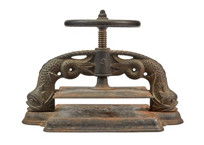 Lot 106 - Cast Iron Book Press