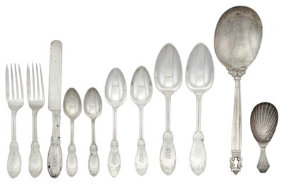 Lot 180 - John Polhemus for Tiffany & Co. Sterling Silver Part Dessert Service