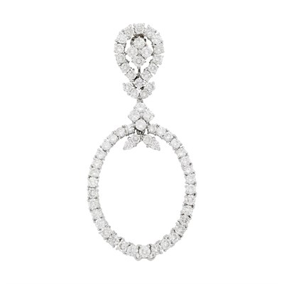 Lot 134 - White Gold and Diamond Pendant