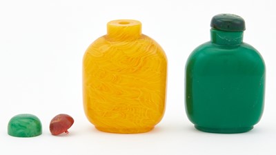 Lot 109 - Two Chinese Glass Snuff Bottles