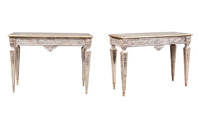 Lot 697 - Pair of Italian Neoclassical Style Silvered...
