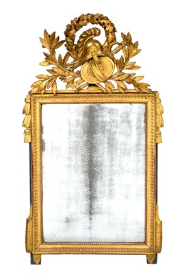 Lot 720 - Louis XVI Painted and Parcel-Gilt Mirror...