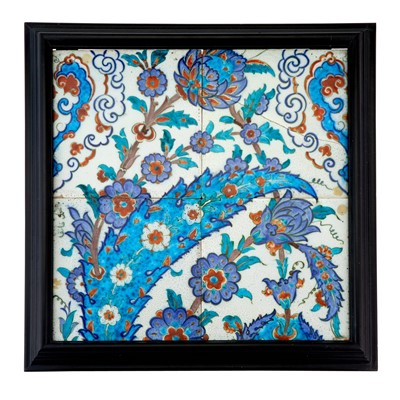 Lot 124 - Four Iznik Pottery Tiles