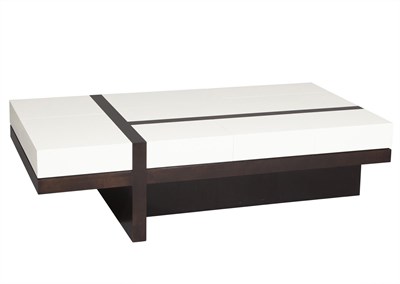 Lot 380 - Holly Hunt Dark Stained Wood Coffee Table