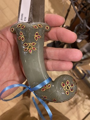 Lot 121 - Indian Mughal Jade Dagger