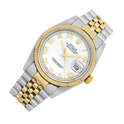 Lot 61 - Rolex Gentleman's Stainless Steel and Gold 'Datejust' Wristwatch, Ref. 16233