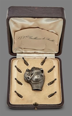 Lot 1137 - Cased French Silver Novelty Bulldog Parasol Handle