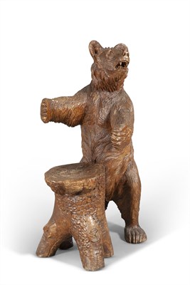 Lot 198 - Black Forest Carved Wood Chair Early 20th...