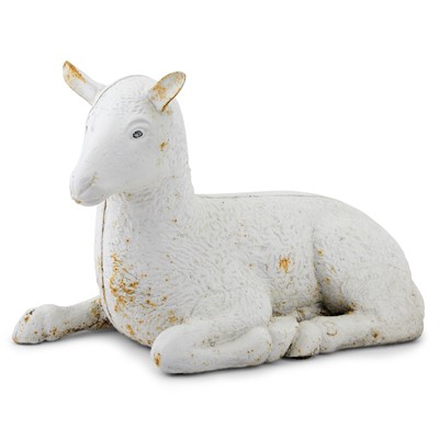 Lot 123 - Painted Cast Iron Figure of Lamb