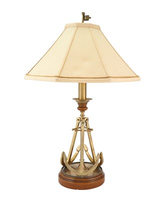 Lot 97 - Brass Anchor-Form Table Lamp
